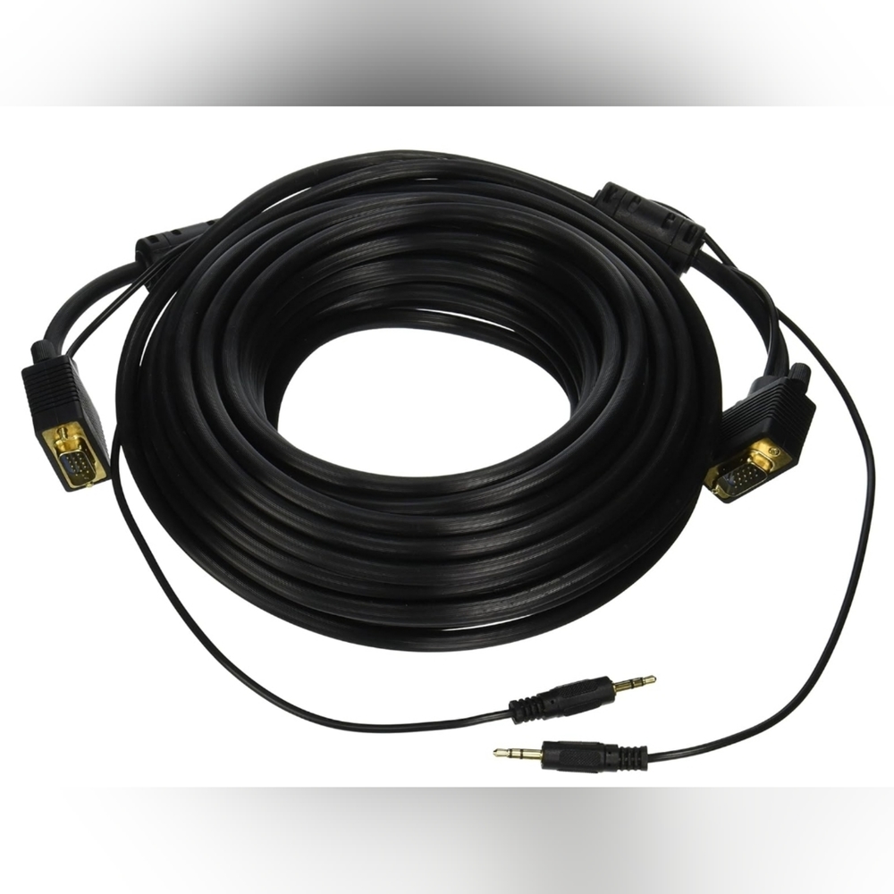 C&E 50ft-Audio-svga Premium VGA/SVGA/XGA/SXGA/UXGA HD15 Monitor Projector Cable